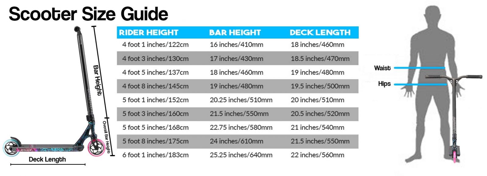 Rider height top