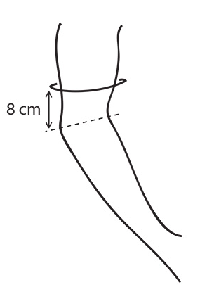 Visual guide for measuring elbow size