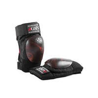 Gain Protection The Shield Hard Shell Knee Pads | Black/Red Swirl