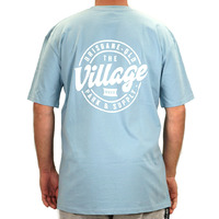 The Village Stencil Tee | Pale Blue