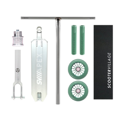 Apex 5" Wide Custom Complete Scooter | Matte Clear/Sage