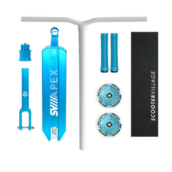 Apex 5" Wide Custom Complete Scooter | Turquoise/White