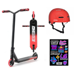 Envy One S3 Kids Scooter + Helmet Pack | Black/Red