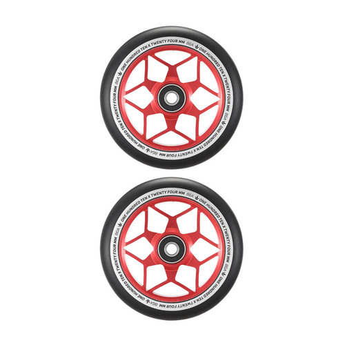 Envy 110mm Diamond Scooter Wheels | Red