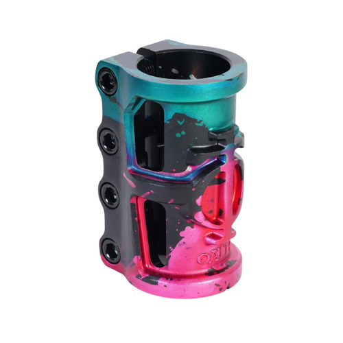 Oath Cage V2 Alloy 4 Bolt SCS Clamp | Green/Pink/Black