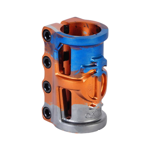 Oath Cage V2 Alloy 4 Bolt SCS Clamp | Orange/Blue/Titanium