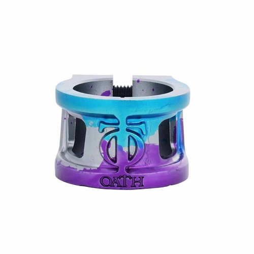 Oath Cage V2 Oversized Double Clamp | Blue/Purple/Titanium