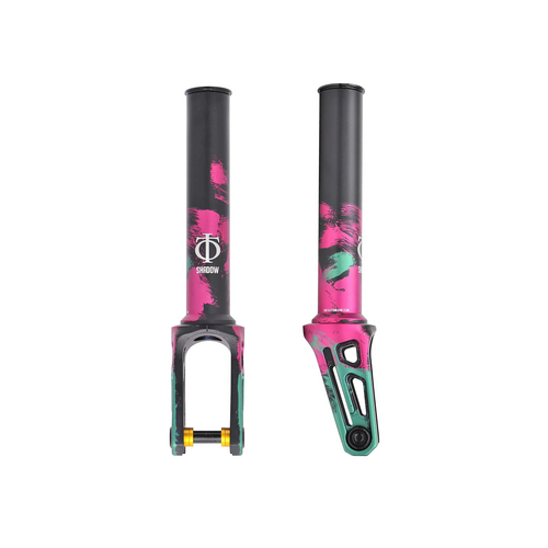 Oath Shadow IHC Scooter Fork | Green/Pink/Black