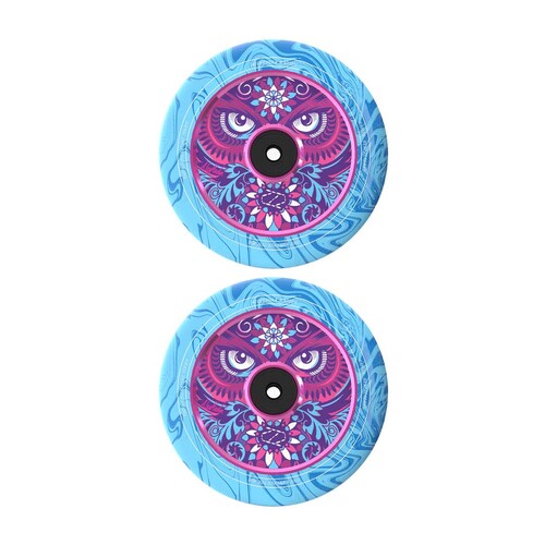 Fuzion Alex Madsen Sig Wheels 110mm | Pink Chrome/Blue Swirl