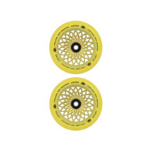 Root Industries Lotus Wheels 110mm x 24mm Wide | Yellow/Yellow