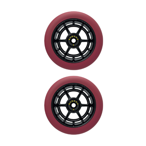 UrbanArtt Civic Wheels 110mm x 24mm | Black/Red