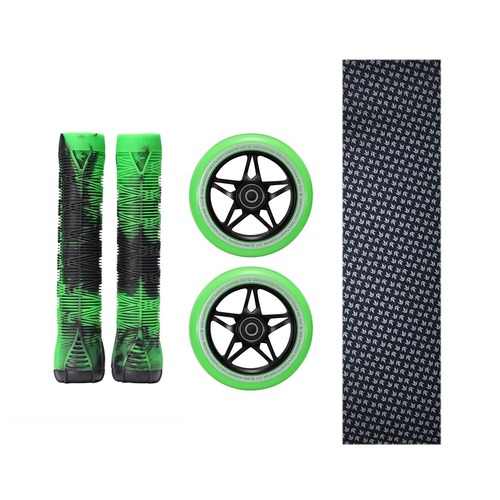 Paire de roues trottinette PROTO Slider Starbright Green/Raw 110mm