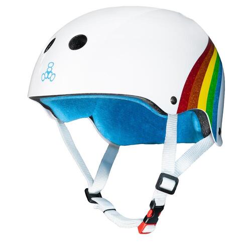 Triple 8 The Certified Helmet SS | Rainbow Sparkle White