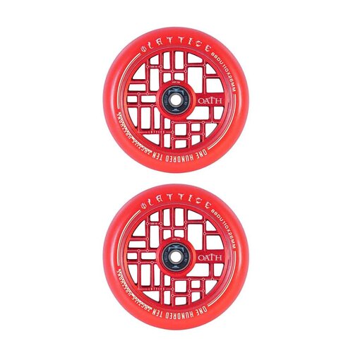 Oath Lattice 110mm Scooter Wheels | Red