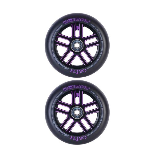 Oath Binary 110mm Scooter Wheels | Black/Purple
