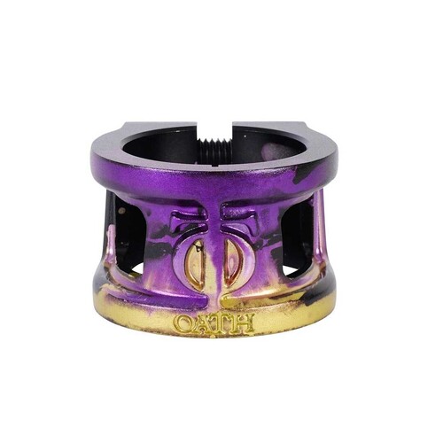 Oath Cage V2 Oversized Double Clamp | Black/Purple/Yellow