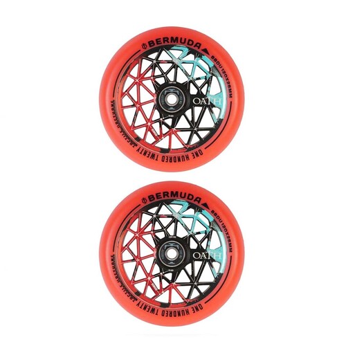Oath Bermuda 120mm Scooter Wheels | Black/Teal/Red