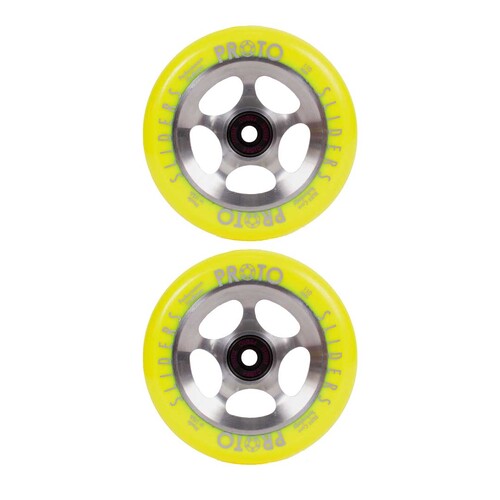Proto StarBright Slider 110mm Wheels - Neon Yellow