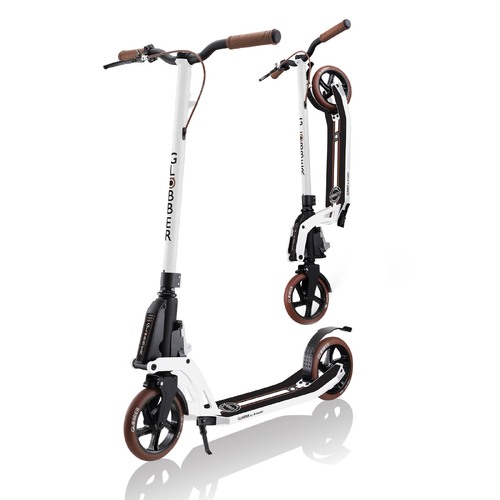 Globber One K 180 Delux Commuter Scooter | Vintage White