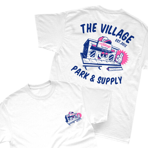 Village Established Tee | White/Pink