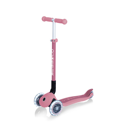 Globber ECOLOGIC PRIMO Foldable Scooter with Lights | Berry