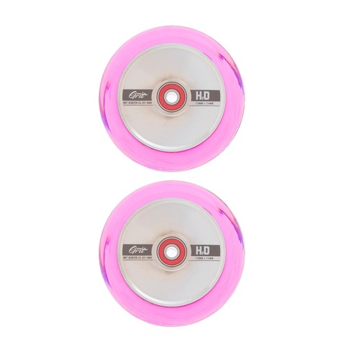 Grit H20 Wheels 110mm | Trans Pink/Silver