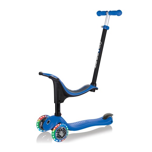 Globber Go Up Sporty Lights Convertible Scooter | Navy