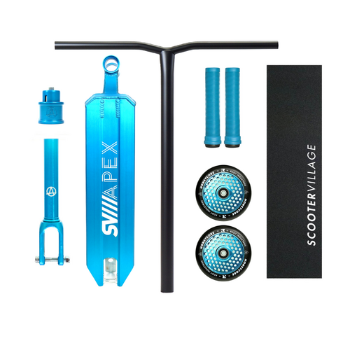 Apex 5" Wide Custom Complete Scooter | Turquoise/Black