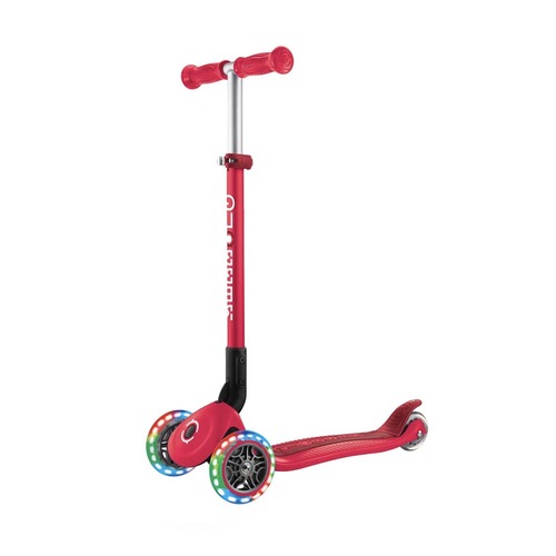 Globber PRIMO Foldable Lights Scooter | Red