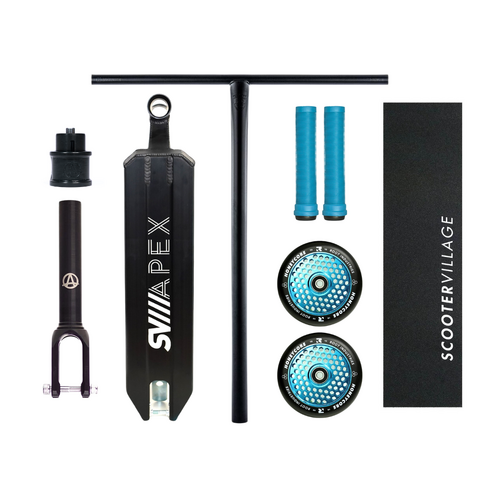 Apex 5" Wide Custom Complete Scooter | Black/Blue