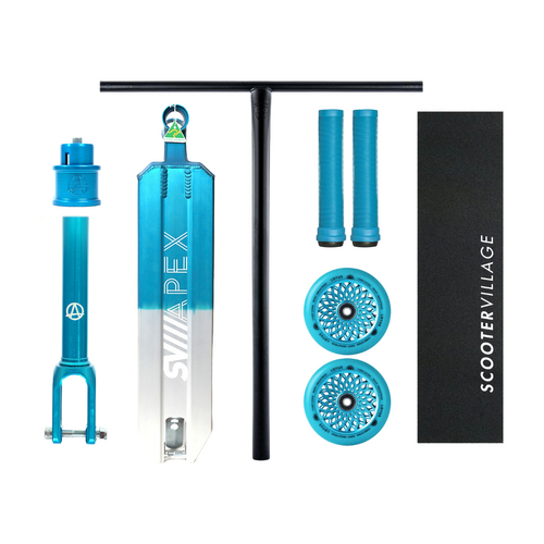 Apex 5" Wide Custom Complete Scooter | Turquoise/Raw