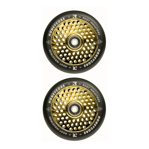 Root Industries Honeycore Wheels 120mm | Black/Gold