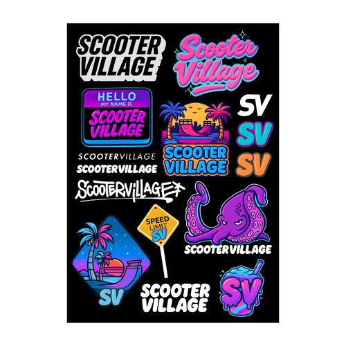 SV Sticker Sheet V6 | Neon Miami