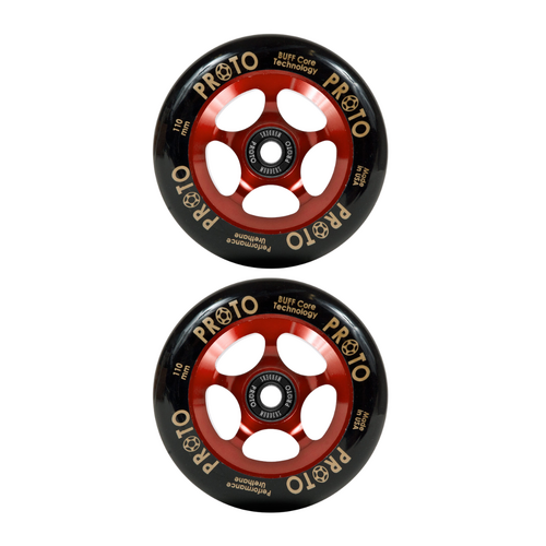 Proto Gripper 110mm Scooter Wheels | Black/Red