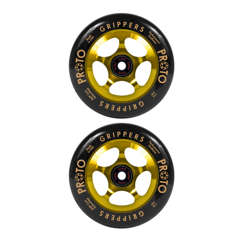 Proto Gripper 110mm Scooter Wheels | Black/Gold
