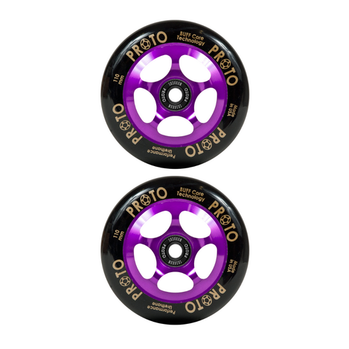 Proto Gripper 110mm Scooter Wheels | Black/Purple