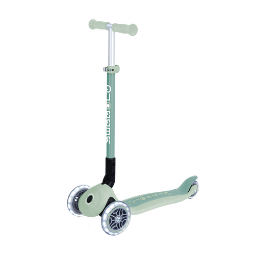 Globber ECOLOGIC PRIMO Foldable Scooter with Lights | Pistachio