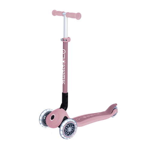 Globber ECOLOGIC PRIMO Foldable Scooter with Lights | Berry