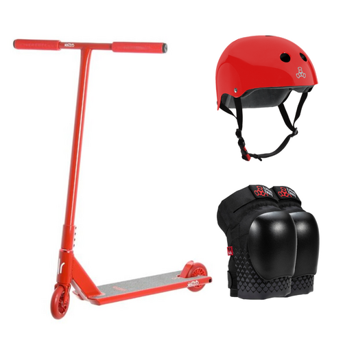 Aztek Architect Scooter + Helmet Pack | Cardinal Red