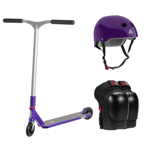 Aztek Corsa Scooter + Helmet Pack | Viola