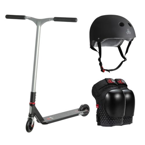 Aztek Corsa Scooter + Helmet Pack | Black