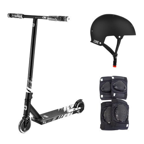 Core CB1 Scooter + Helmet Pack | Blackout
