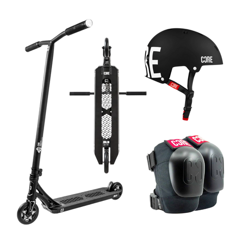 Core SL3 Scooter + Helmet Pack | Blackout