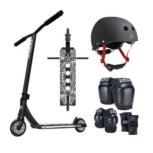Core CL1 Mini Scooter + Helmet Pack | Blackout