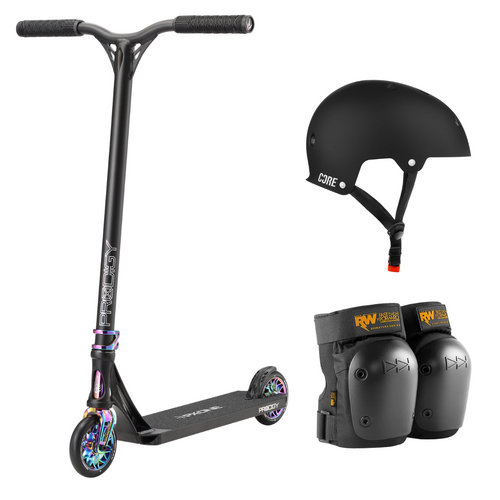 Envy Prodigy X-One Scooter + Helmet Pack | Black/Oilslick