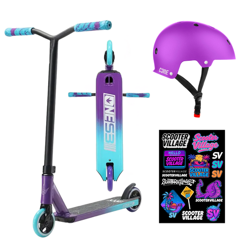 Envy One S3 Kids Scooter + Helmet Pack | Purple/Teal