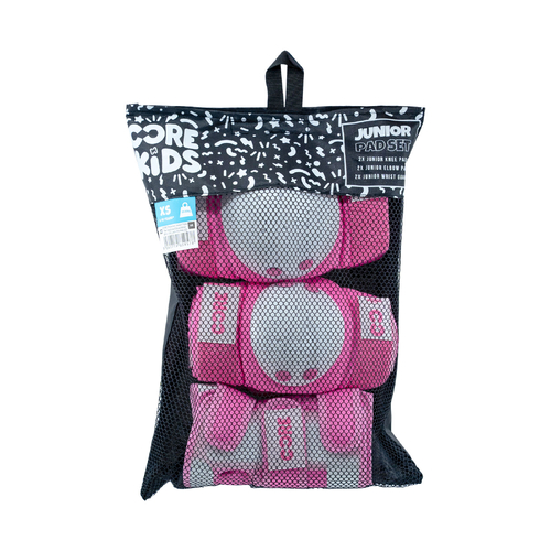 Core PROTECTION Junior Triple Pad Set | Pink | Small (9-12y)