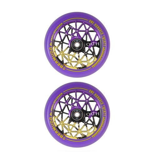 Oath Bermuda 120mm Scooter Wheels | Black/Purple/Yellow