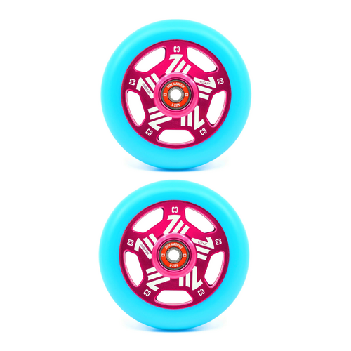 Core Vent Hollowcore 110mm Wheels | Teal/Pink