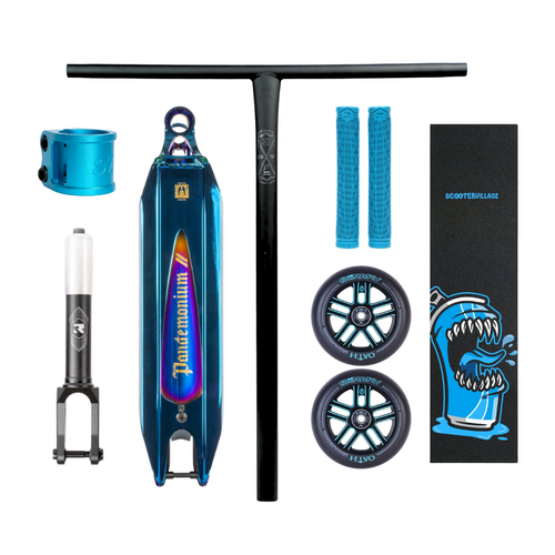 Root x Ethic Pandemonium 460mm Custom Scooter | Chrome Blue/Teal